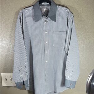 NWOT Men's Striped Button-Up Dress Shirt XL 17-35